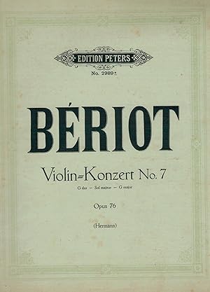 Bild des Verkufers fr Ch. de B?riot Violinkonzert Nr. 7 G-Dur, Opus 76 zum Verkauf von Antiquariat Hans Wger
