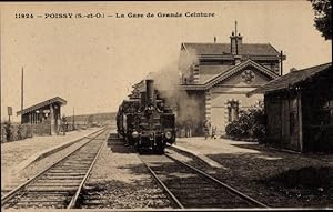 Seller image for Ansichtskarte / Postkarte Poissy Yvelines, La Gare de Grande Ceinture, Bahnhof, Gleisseite, Dampflok for sale by akpool GmbH