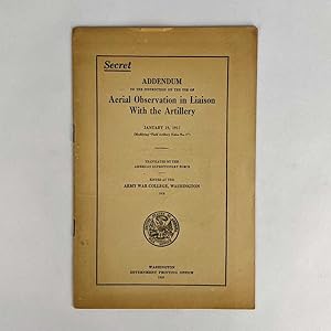 Addendum to the Instruction on the Use of Aerial Observation in Liaison with the Artillery