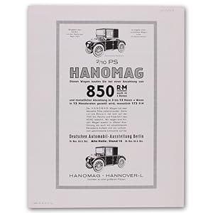 Image du vendeur pour 2/10 PS Hanomag. mis en vente par Antiquariat Gerhard Gruber