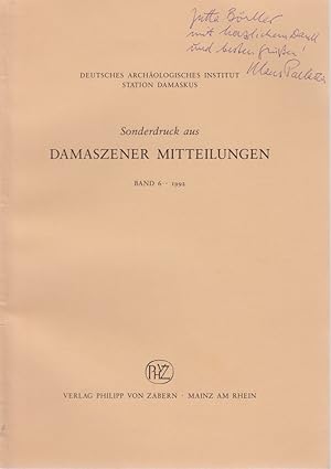 Imagen del vendedor de Auswrtige Beziehungen Palmyras im Lichte archologischer Funde. [Aus: Damaszener Mitteilungen, Bd. 6, 1992]. a la venta por Fundus-Online GbR Borkert Schwarz Zerfa