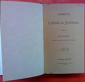 Bild des Verkufers fr American Chemical Journal, VOL. XX / 1898 zum Verkauf von biblion2