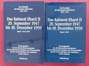 Seller image for Das Kabinett Ehard II. 20. September 1947 bis 18. Dezember 1950 (2 Bnde). Band 1, 24.9.1947 - 22.12.1948 und Band 2, 5.1.1949 - 29.12.1949 aus der Reihe "Die Protokolle des Bayerischen Ministerrats 1945 - 1954". for sale by Wissenschaftliches Antiquariat Zorn