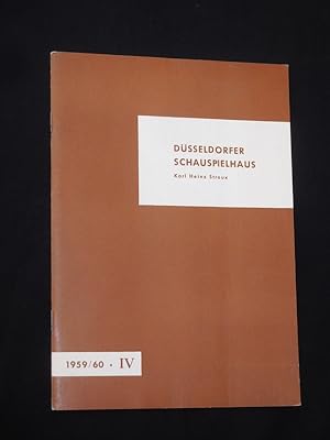 Monatsblätter des Düsseldorfer Schauspielhauses IV, 1959/60 (Dezember 1959). Programmheft Urauffü...