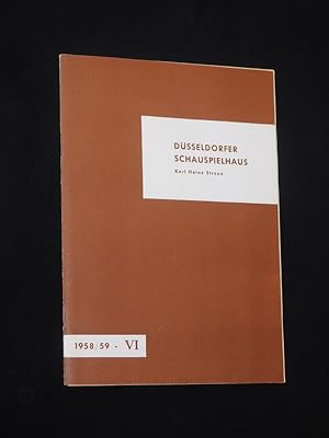 Monatsblätter des Düsseldorfer Schauspielhauses VI, 1958/59 (Februar 1959). Programmheft DER KIRS...
