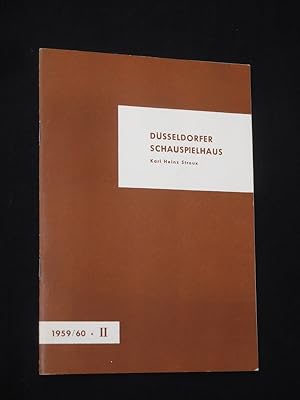 Bild des Verkufers fr Monatsbltter des Dsseldorfer Schauspielhauses II, 1959/60 (Oktober 1959). Programmheft WARTEN AUF GODOT von Beckett. Regie: Karl Heinz Stroux, Bhnenbild/ Kostme: Mario Chiari. Mit Karl Maria Schley (Estragon), Otto Rouvel (Wladimir), Walter Schmidinger (Lucky), Max Mairich (Pozzo), Stephan Runge (ein Junge) zum Verkauf von Fast alles Theater! Antiquariat fr die darstellenden Knste