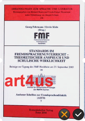 Seller image for Standards im Fremdsprachenunterricht : Theoretischer Anspruch und schulische Wirklichkeit for sale by art4us - Antiquariat