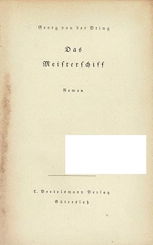 Seller image for Das Meisterschiff. Roman for sale by Schueling Buchkurier