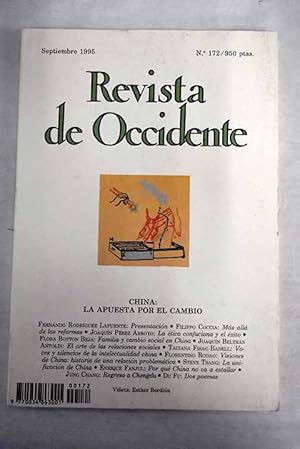 Imagen del vendedor de Revista de Occidente, Ao 1995, n 172:: Ms all de las reformas; La tica confuciana y el xito; Familia y cambio social en China; El arte de las relaciones sociales; Voces y silencios de la intelectualidad china; Visiones de China: historia de una relacin problemtica; La unificacin de China; Por qu China no va a estallar; Regreso a Chengdu; Dos poemas a la venta por Alcan Libros