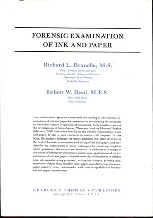 Immagine del venditore per Forensic Examination of Ink and Paper venduto da Turgid Tomes