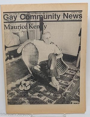 Seller image for GCN: Gay Community News; the gay weekly; vol. 7, #47, June 21, 1980; Maurice Kenny; Gay Native American Poet for sale by Bolerium Books Inc.