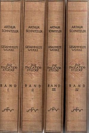 Bild des Verkufers fr Gesammelte Werke von Arthur Schnitzler in zwei Abteilungen. Die Theaterstcke von Arthur Schnitzler / Band 1 - 4; zum Verkauf von nika-books, art & crafts GbR