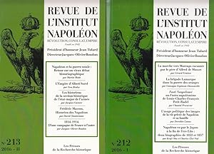 Seller image for Revue de l' Institut Napoleon. No. 212 / 213 - Anne 2016 - I / II.- Rvolution, Consulat, Empire. Fond en 1932. for sale by Antiquariat Carl Wegner