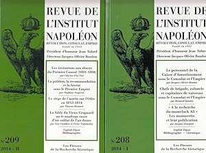 Seller image for Revue de l' Institut Napoleon. No. 208 / 20 - Anne 2014 - I /II.- Rvolution, Consulat, Empire. Fond en 1932. for sale by Antiquariat Carl Wegner
