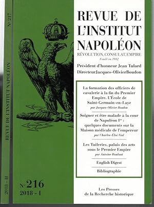 Seller image for Revue de l' Institut Napoleon. No. 216 / 217 - Anne 2018 - I / II.- Rvolution, Consulat, Empire. Fond en 1932. for sale by Antiquariat Carl Wegner