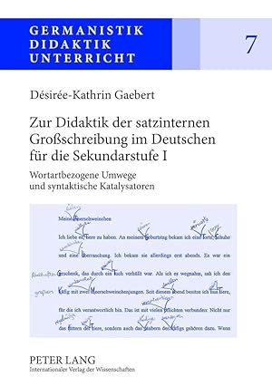 Imagen del vendedor de Zur Didaktik der satzinternen Gro schreibung im Deutschen für die Sekundarstufe I a la venta por moluna