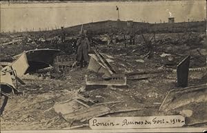 Foto Ansichtskarte / Postkarte Liège Lüttich Wallonien, Fort Loncin, Ruines du Fort, 1914