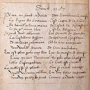 Un double sonnet à deux sens de lecture intitulé Sonet 1587.