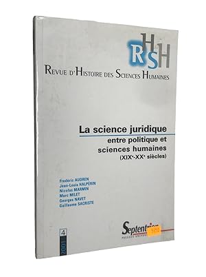 Image du vendeur pour Revue d'histoire des sciences humaines mis en vente par Librairie Douin