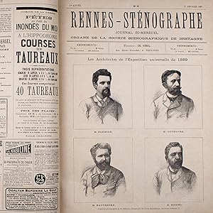 Rennes-sténographe. Journal bi-mensuel illustré. Organe de la Société Sténographique de Bretagne.