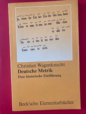 Seller image for Deutsche Metrik: Eine historische Einfhrung. for sale by Plurabelle Books Ltd