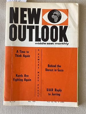 Bild des Verkufers fr New Outlook, Middle East Monthly. Volume 12, Number 4, May 1969. zum Verkauf von Plurabelle Books Ltd