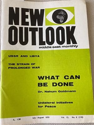 Bild des Verkufers fr New Outlook, Middle East Monthly. Volume 13, Number 6, May 1970. zum Verkauf von Plurabelle Books Ltd