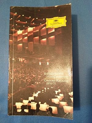 Bild des Verkufers fr Deutsche Grammophon Archivproduktion: Gesamtkatalog. Schallplatten. MusiCassetten. 1970. 71. zum Verkauf von Antiquariat BehnkeBuch