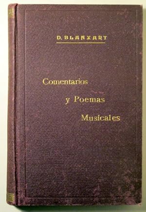 Imagen del vendedor de COMENTARIOS Y POEMAS MUSICALES - Barcelona 1947 a la venta por Llibres del Mirall