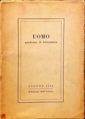 Bild des Verkufers fr Uomo. Giugno 1944. zum Verkauf von Libreria La Fenice di Pietro Freggio