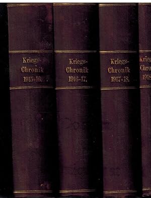 Kriegschronik August 1915 bis November 1918 (4 Bände).