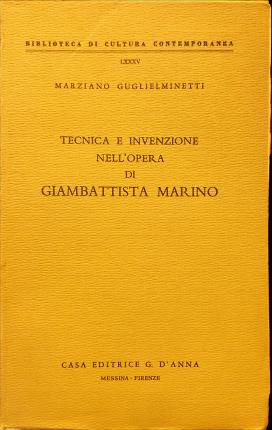 Imagen del vendedor de Tecnica e invenzione nell opera di Giambattista Marino. a la venta por Libreria La Fenice di Pietro Freggio