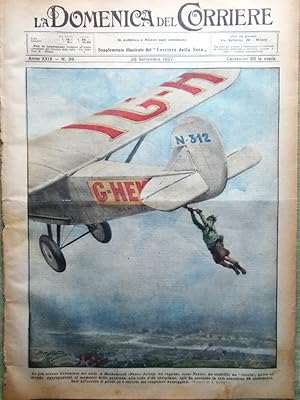 La Domenica del Corriere 25 Settembre 1927 Ugo Foscolo D'Annunzio Jorio Bertaud