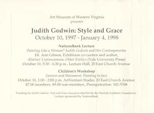 Judith Godwin: Style and Grace. 10 October 1997 - 4 January 1998: Judith Godwin (artist)