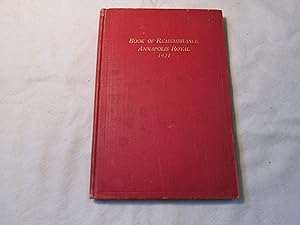 Book of remembrance of the Historical Association of Annapolis Royal, A.D. 1921.