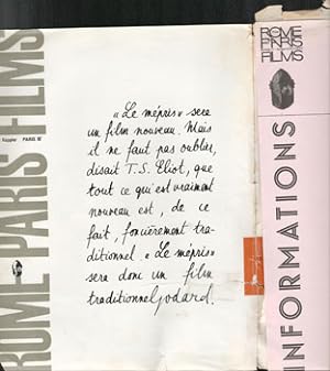 Le Mépris (Contempt) of Jean-Luc Godard. Press kit (documentation pour la Presse.)