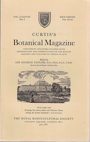 Bild des Verkufers fr Curtis's Botanical Magazine Volume CLXXVIII Part I. zum Verkauf von Kenneth Mallory Bookseller ABAA