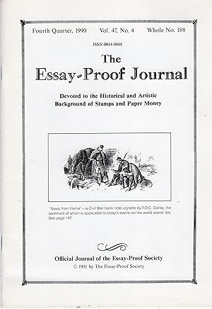 Bild des Verkufers fr The Essay-Proof Journal Vol.47, No.4 Whole No. 188 zum Verkauf von Mojo Press Books