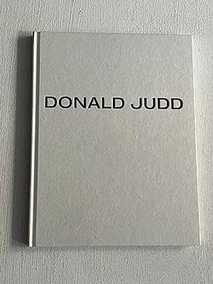 Image du vendeur pour Donald Judd mis en vente par Aeon Bookstore