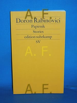 Bild des Verk�ufers f�r Papirnik : stories Edition Suhrkamp , 1889 = N.F., Bd. 889 zum Verkauf von Antiquarische Fundgrube e.U.