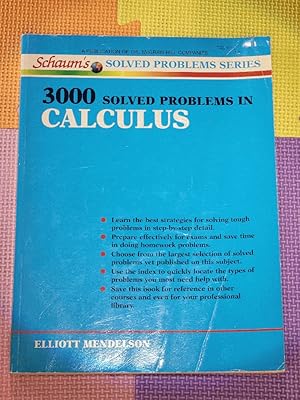 Bild des Verkufers fr 3,000 Solved Problems in Calculus zum Verkauf von Earthlight Books