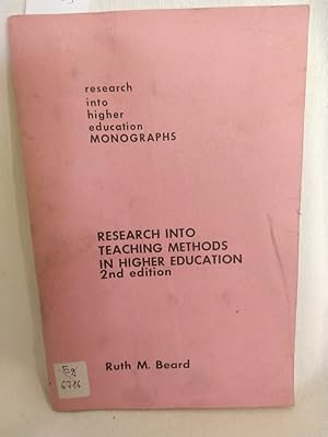 Seller image for Research into Teaching Methods in higher Education mainly in British universities (2nd Edition). (= research into higher education Monographs). for sale by Versandantiquariat Waffel-Schrder