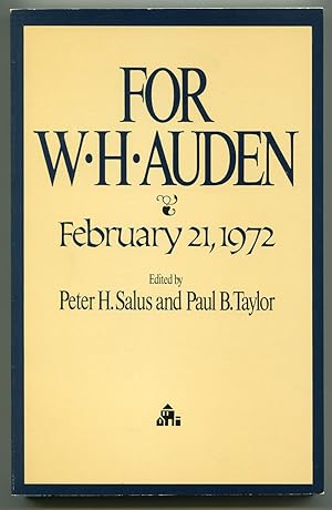 Imagen del vendedor de For W.H. Auden February 21, 1972 a la venta por Between the Covers-Rare Books, Inc. ABAA