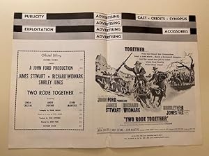 Image du vendeur pour Two Rode Together Pressbook 1961 James Stewart, Richard Widmark, Scarce! mis en vente par AcornBooksNH