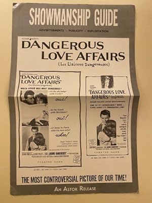 Bild des Verkufers fr Dangerous Love Affairs Pressbook 1961 Les Liaisons Dangereuses zum Verkauf von AcornBooksNH