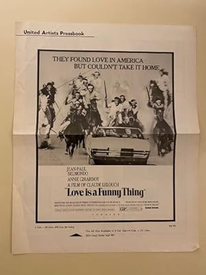 Imagen del vendedor de Love is a Funny Thing Pressbook 1971 Jean-Paul Belmondo, Annie Girardot a la venta por AcornBooksNH