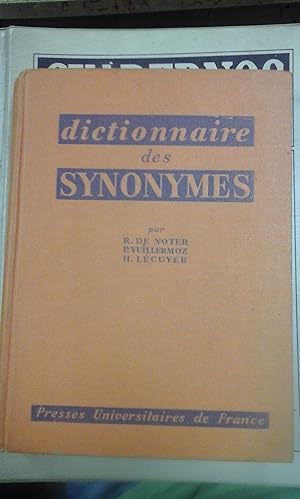 Seller image for DICCIONNAIRE DES SYNONYMES (Pars, 1956) for sale by Multilibro