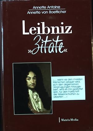 Bild des Verkufers fr Leibniz-Zitate. zum Verkauf von books4less (Versandantiquariat Petra Gros GmbH & Co. KG)