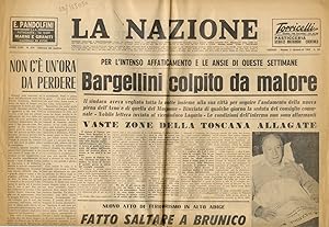 NAZIONE (LA). Edizione del mattino. Anno CVIII. N. 274. Firenze, sabato 3 dicembre 1966.