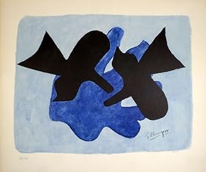 Oiseaux. Farblithographie. 1963. Unten rechts im Stein signiert. Unten links in Bleistift nummeri...